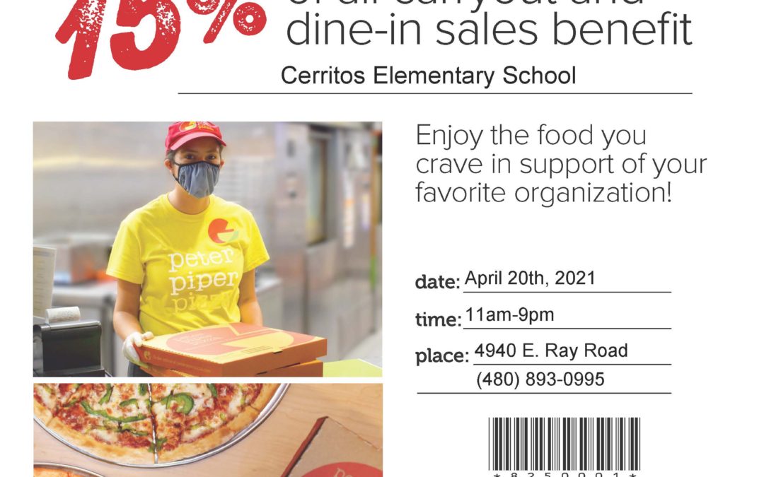 TODAY is Peter Piper Pizza Spirit Day!